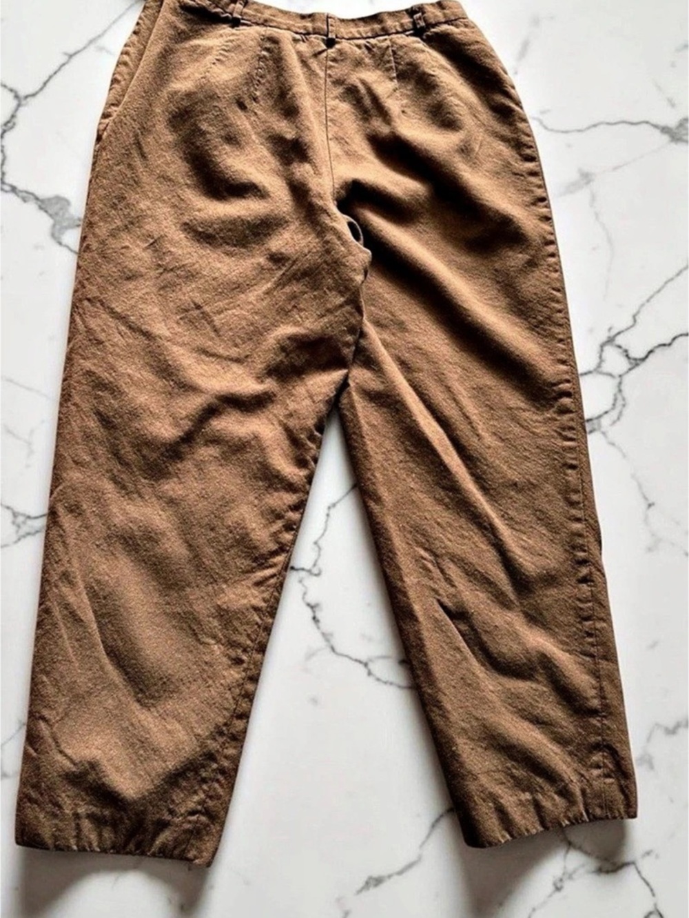Talbots Brown 100% Wool Blend Trousers Size 14P